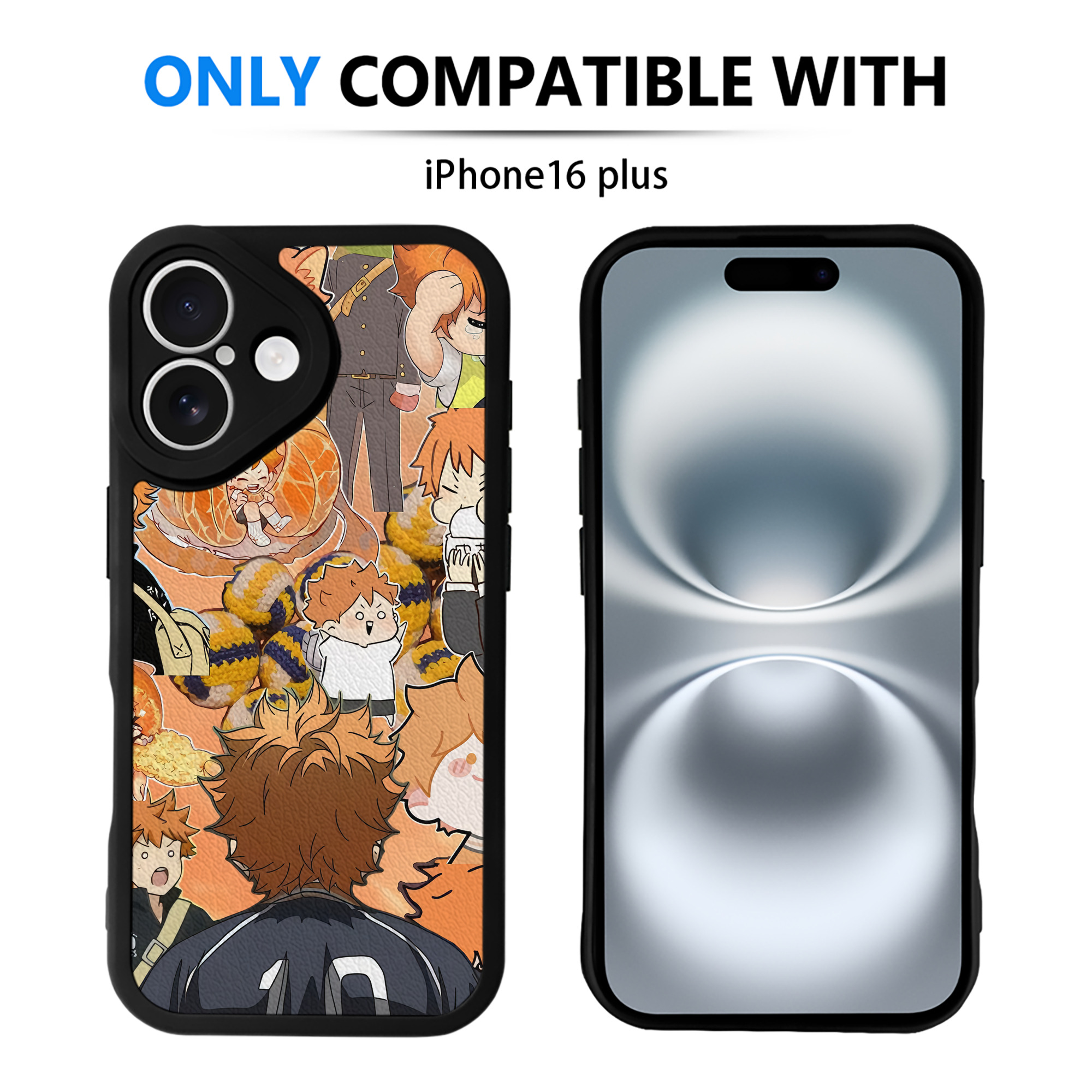 （画像用） ハイキュー!! Haikyu!! 【iPhone 16シリーズ対応】シリコンスマホケース（レザー調） 材質：シリコン
